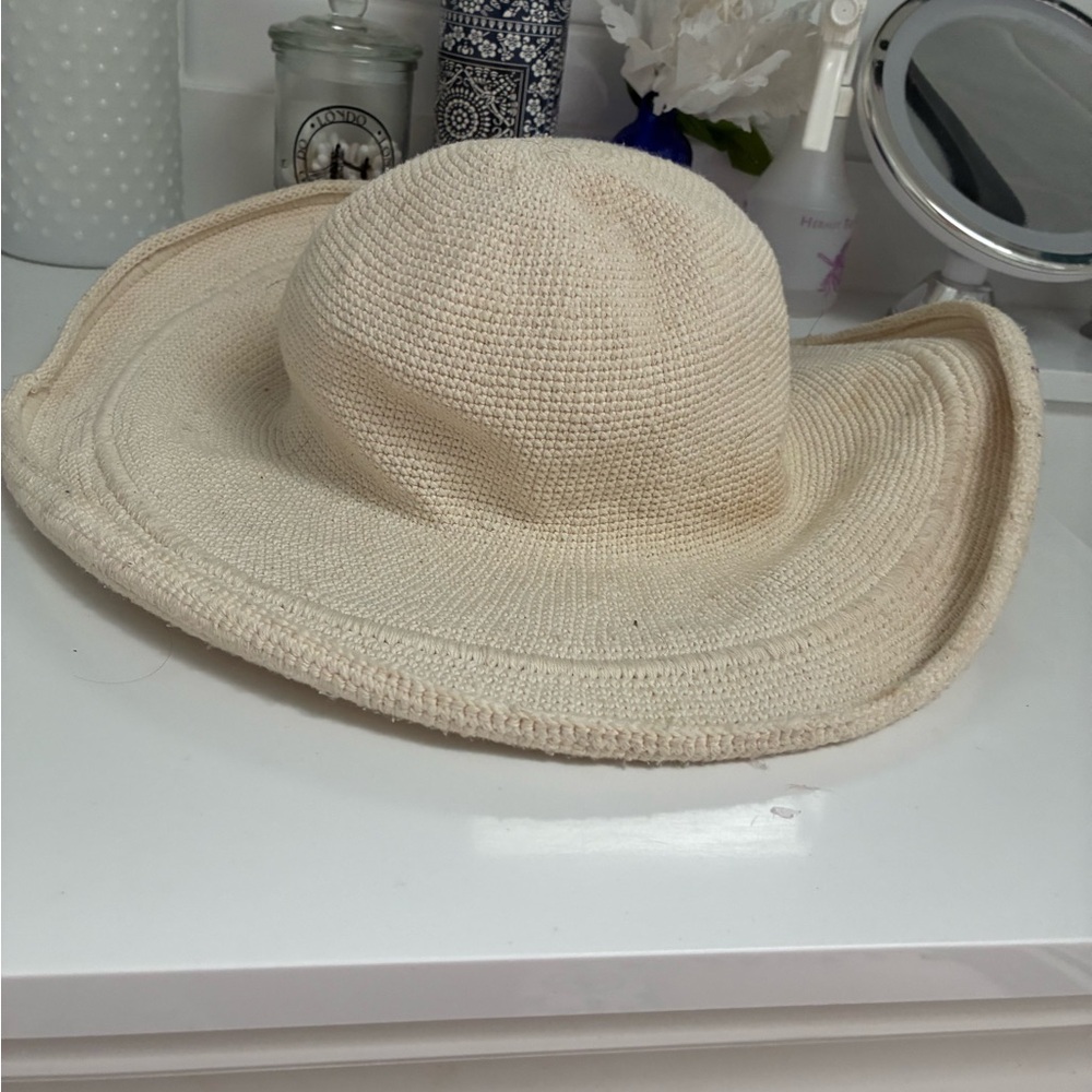San Diego Hat Company Cream Wide Brim Hat